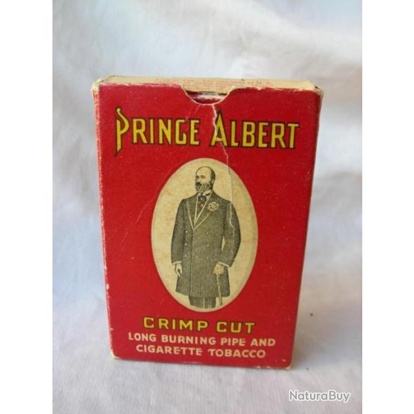 WW2 US PAQUET TABAC OUVERT AMRICAIN " PRINCE ALBERT " EMBALLAGE CARTON GUERRE POUR ARME RARE