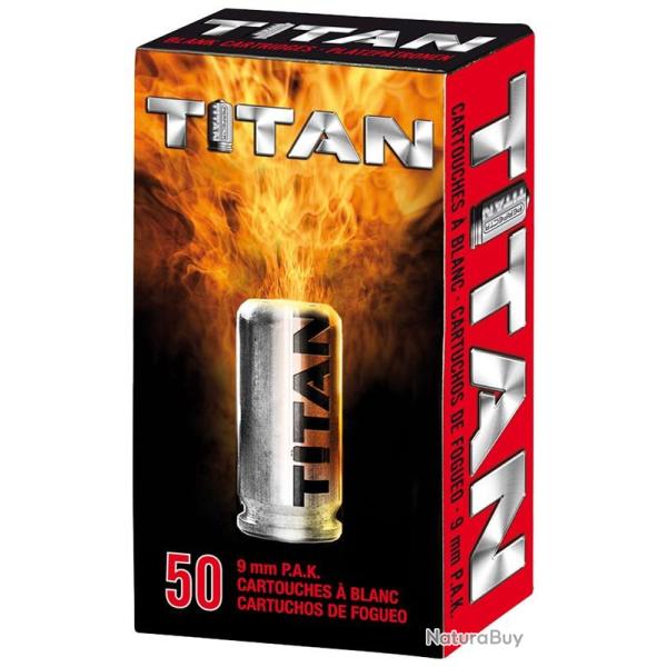 MUNITIONS A BLANC TITAN 9MMPAK BTE 50