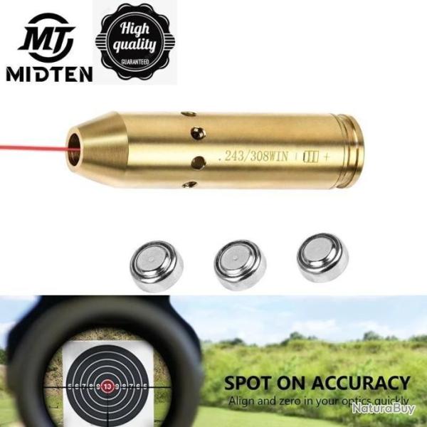 MidTen Laser Bore Sighter Calibre .243 308WIN
