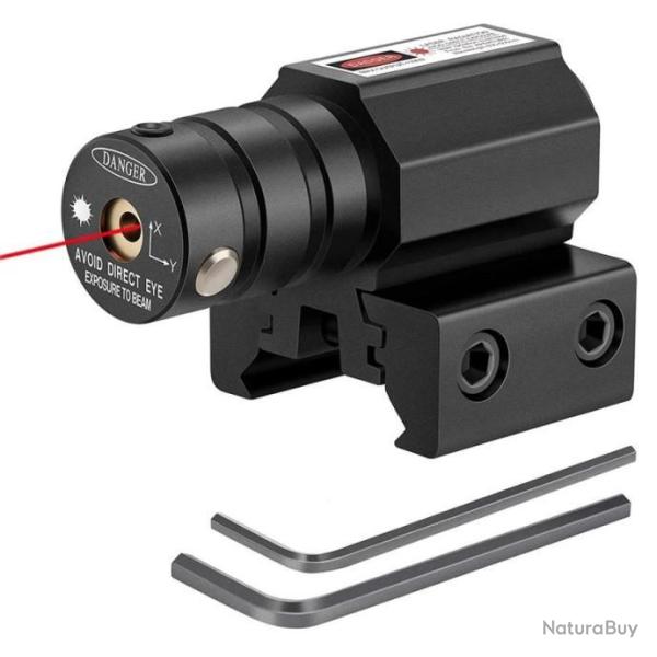 Viseur laser rouge tactique pour rail de 11 et 22 mm avec switch d�port�