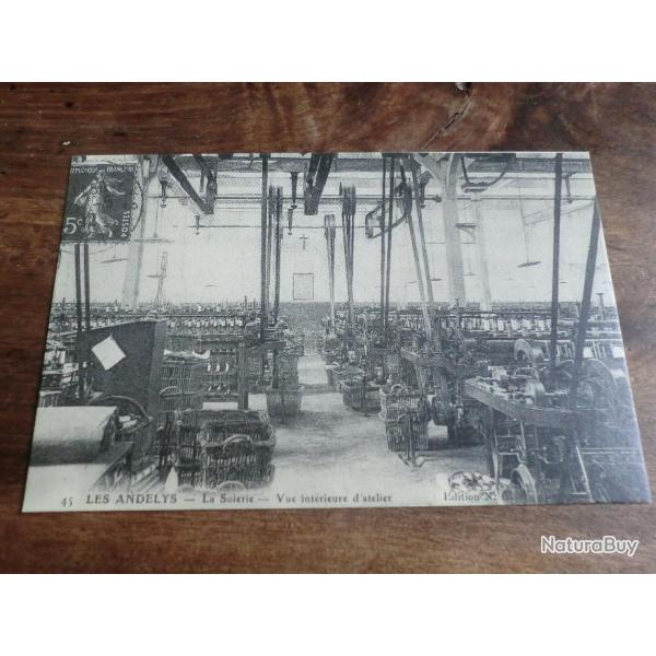 cp 27 les andelys filature la soierie
