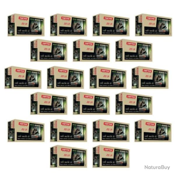 Balles munitions NORMA cal.22lr eco speed-22 sans plomb par 1000