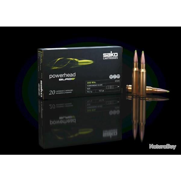 Balles munitions SAKO cal.243win powerhead blade txm 5.2g 80gr par 20