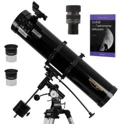 Pack Complet T&eacute;lescope Omegon 130/920 EQ2 + Zoom + Guide D&eacute;butant + Oculaires + Vis&eacute;e