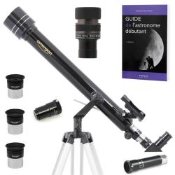 Pack Complet T&eacute;lescope Omegon 60/700 AZ1 + Zoom + Guide + Oculaires + Barlow + Lentille Redressement