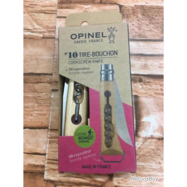 Couteau opinel avec tire bouchon et d�capsuleur