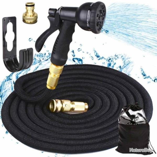 Tuyau d'arrosage 30 M�tres MultiAction MultiJet avec Pomme d'arrosage ou Douche 2 en 1