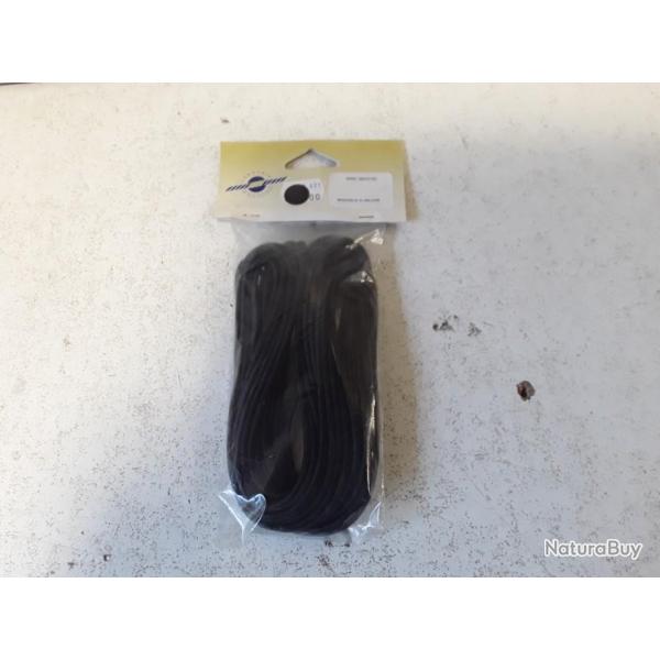 10567 10 METRE ELASTIQUE SANDOW 3MM NOIR CORDERIE MESNARD NEUF