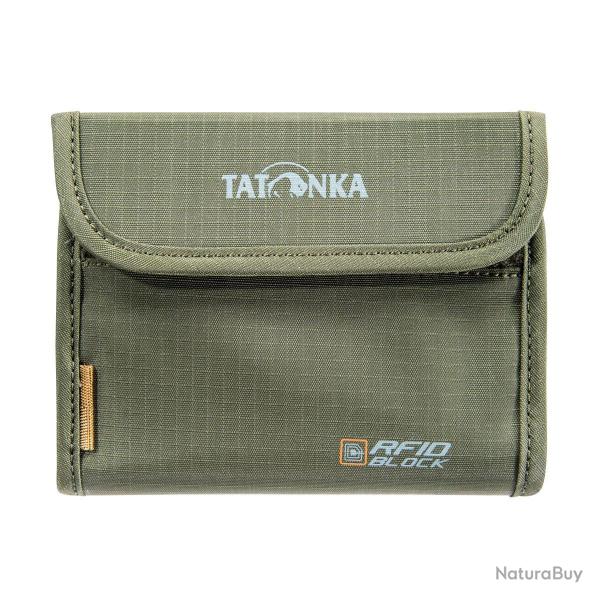 EURO WALLET RFIDB - Porte monnaie Tatonka pice et billet avec Velcro - RFID - Olive
