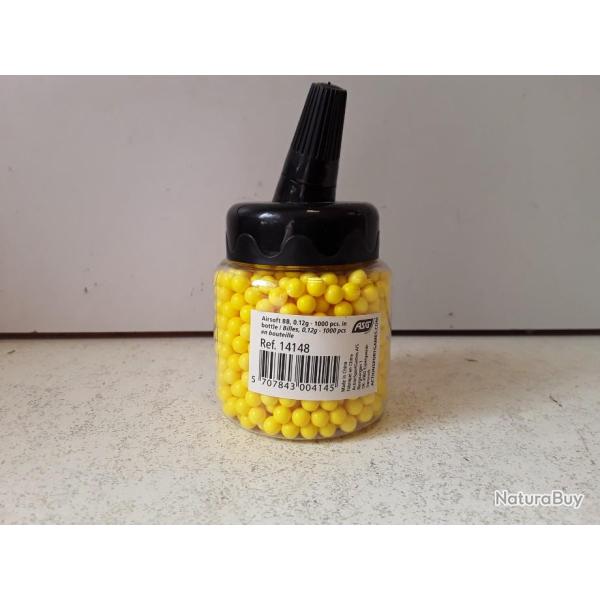 10568 BOITE DE 1000 BILLES  AIRSOFT CAL 6MM JAUNE ASG 0,12G NEUF