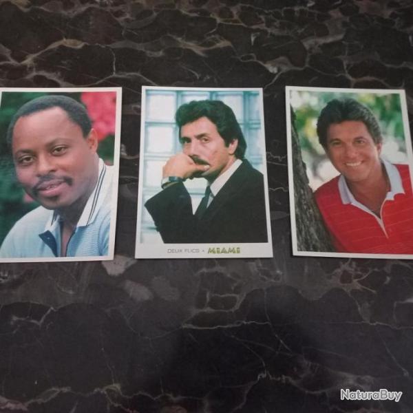 LOT DE 3 cartes postales de films   magnum  & 2 flic � Miami   bon �tat