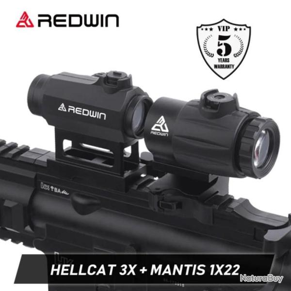 RedWin VIseur Mantis 1x22 3 MOA + Loupe Hellcat 3x Paiement en 3 ou 4 fois - LIVRAISON GRATUITE !!!