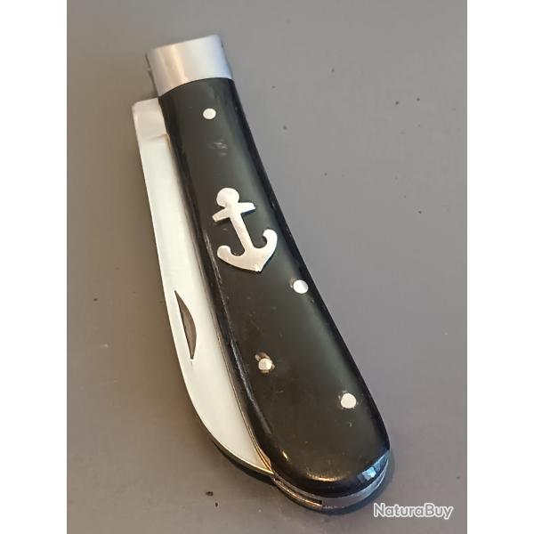 ANCIEN COUTEAU LONDON, manche CORNE, guilloch�.