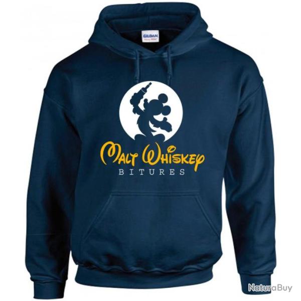 Sweat  capuche  MALT WHISKEY BITURE - Humour Drole dtournement humoristique Bourbon