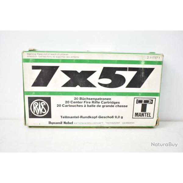 1 Boite de Balles RWS TM 7X57 Mauser