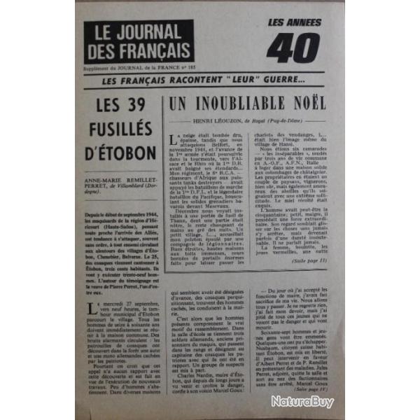 Supplment du Journal de la France Les annes 40 No 185