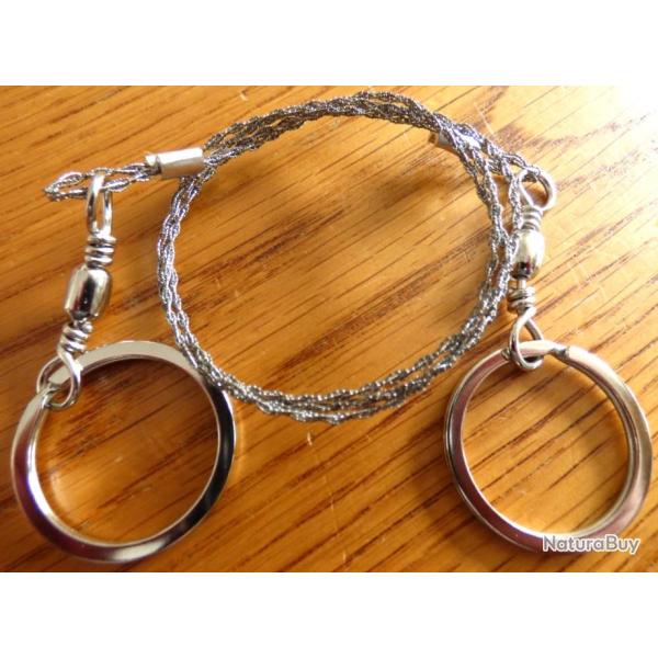 SUPER SCIE C�BLE POUR: CAMPING- SURVIE- CONFECTION DE CABANE- SCIER PLASTIC- OS - BOIS DE CERF- etc