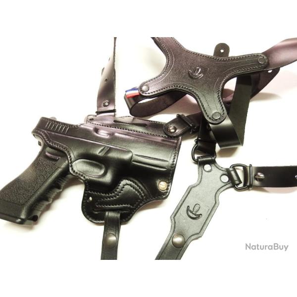 ETUI d'AISSELLE TRIADE  pour GLOCK ou SIG 2022 (fabrication artisanale fran�aise )