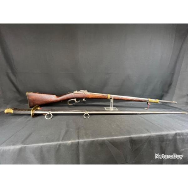 EXCEPTIONNEL TREUILLE DE BEAULIEU AVEC SON SABRE BA�ONNETTE LANCEcalibre 9mm 1ER SERIE PHOTOS