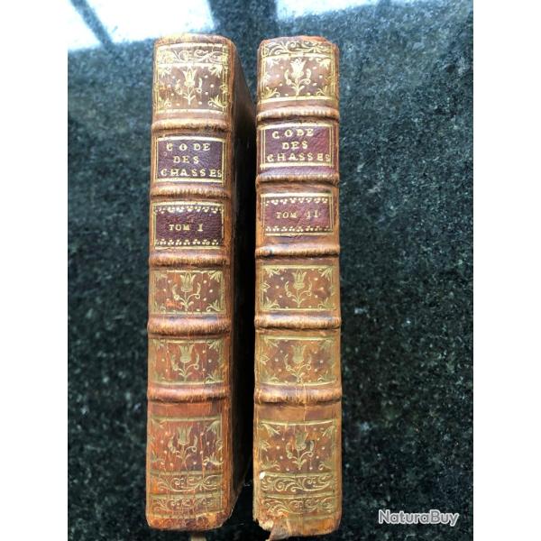 Code des Chasses Tome 1 et 2 Louis XVI 1753 SAUGRAIN Pre