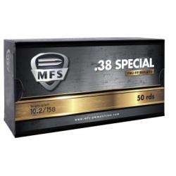 50 Cartouches MFS 38 Special FMJ Flat Point 158 Gr