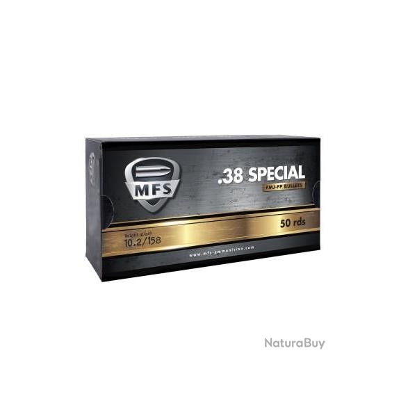 50 Cartouches MFS 38 Special FMJ Flat Point 158 Gr