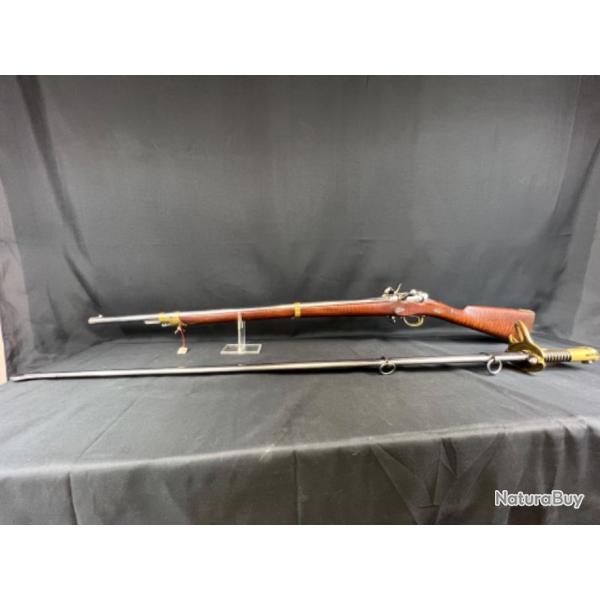 MOUSQUETON EXP�RIMENTAL ARCELIN calibre 11mm AVEC SON SABRE LANCE 1ere s�rie photos