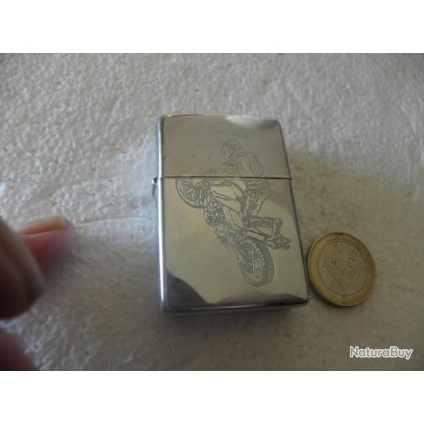 vintage rare briquet � essence ZIPPO motocross fait au usa