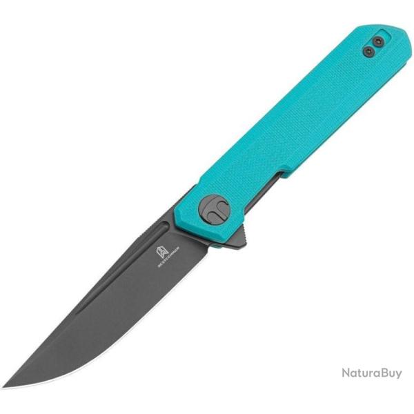 Couteau BESTECHMAN MINI DUNDEE Blue Lame Acier D2 Manche G10 Liner Lock Clip BTKMK03E