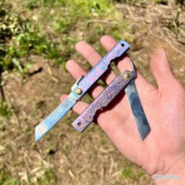 Higonokami pliant titane anodis� acier 14c28n collection japonais