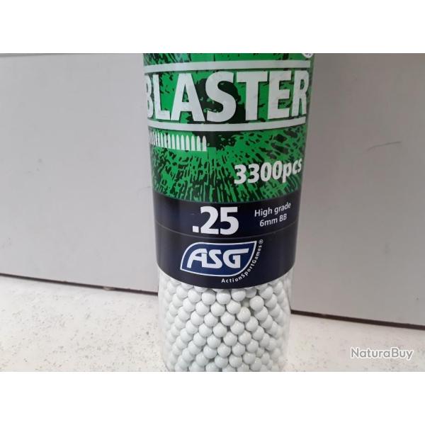 10580 BOUTEILLE DE 3300 BILLES ASG BLASTER 0,25 NEUF