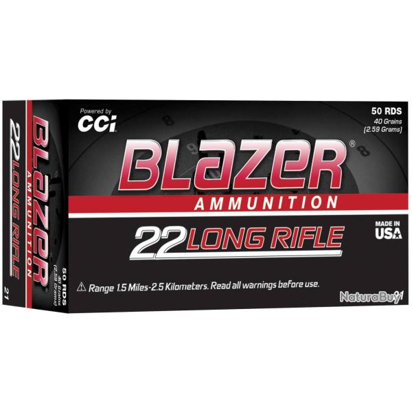 BOITE DE 50 CARTOUCHES CCI BLAZER CAL.22LR 40GR
