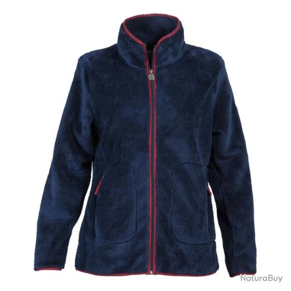 Blouson polaire bouclettes longues Marine MARI