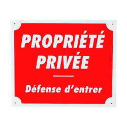 Panneau Propri&eacute;t&eacute; priv&eacute;e D&eacute;fense d'entrer en polypropyl&egrave;ne alv&eacute;olaire