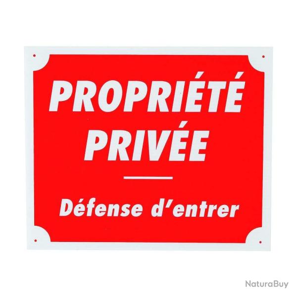 Panneau Propri�t� priv�e D�fense d'entrer en polypropyl�ne alv�olaire