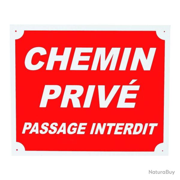 Panneau "chemin priv� passage interdit" 25 x 30 cm