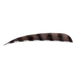 BUCK TRAIL - Plumes Naturelles Paraboliques 5" RH Barred BARRED BROWN