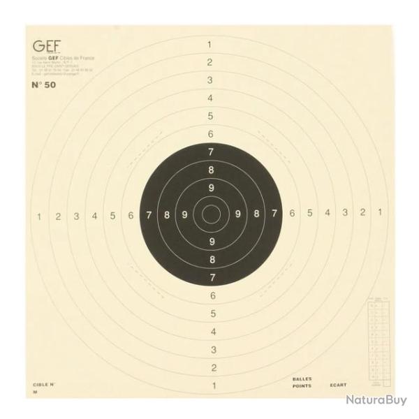 CIBLE DE TIR C50 CARTON - VENDUE A L'UNIT�