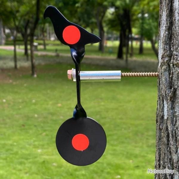Cible pivotante tourniquet pour airsoft � motif animal - Pigeon noir