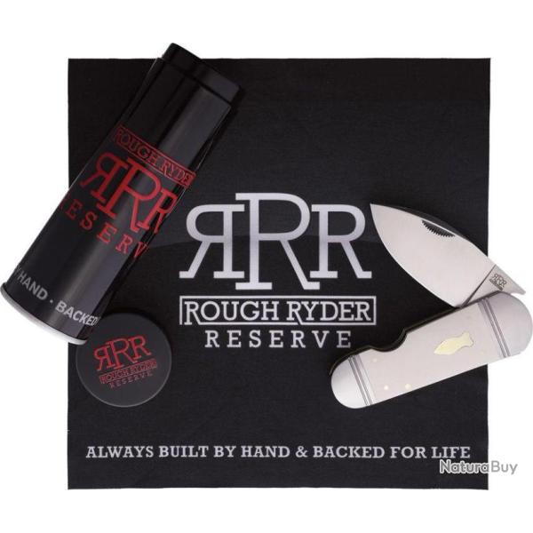 Couteau Rough Ryder Reserve Ghost Fish White Manche Micarta Lame Acier D2 Boite Collector RRR040
