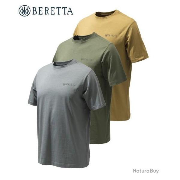 PACK T-SHIRT BERETTA X3 GRIS-KAKI-CAMEL X3 TS