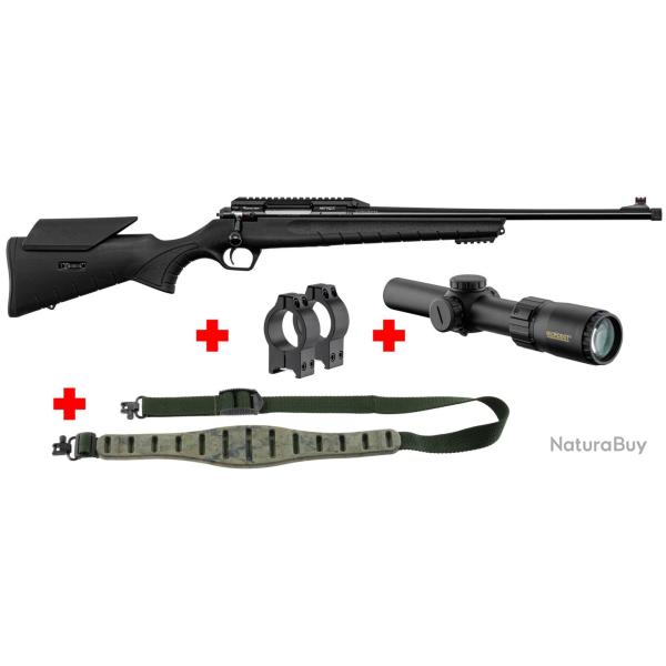 Pack carabine de chasse MONZA Cal.308 lunette Microdot battue