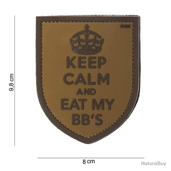 Patch 3D PVC Keep calm brun | 101 Inc (0001 0899)