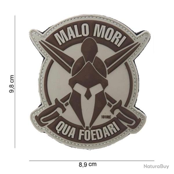Patch 3D PVC Malo mori gris et brun | 101 Inc (0001 0897)