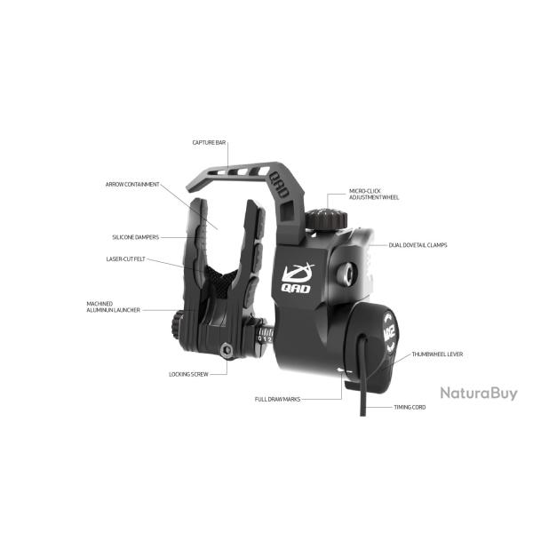 QAD - Repose Fl�che Poulies Integrate MX2 NOIR GAUCHER (LH)