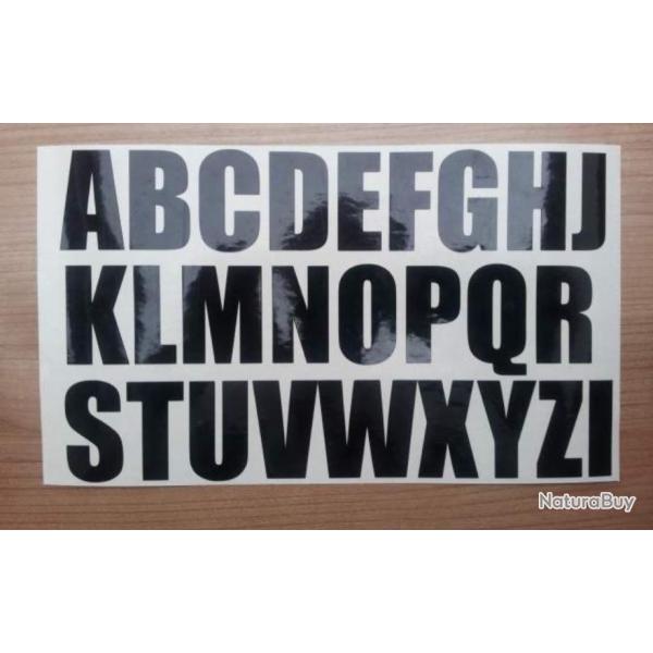 Chiffre ou lettre autocollant 5 cm 10 cm 15 cm