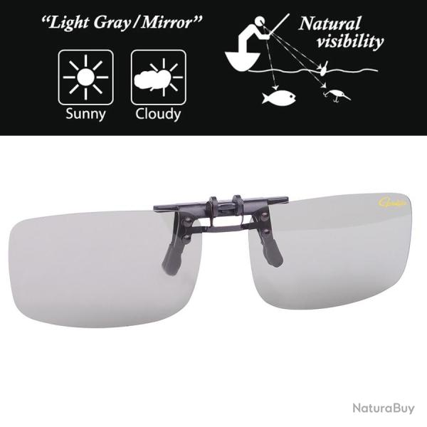 Sur lunettes Gamakatsu Clip Light gray / mirror