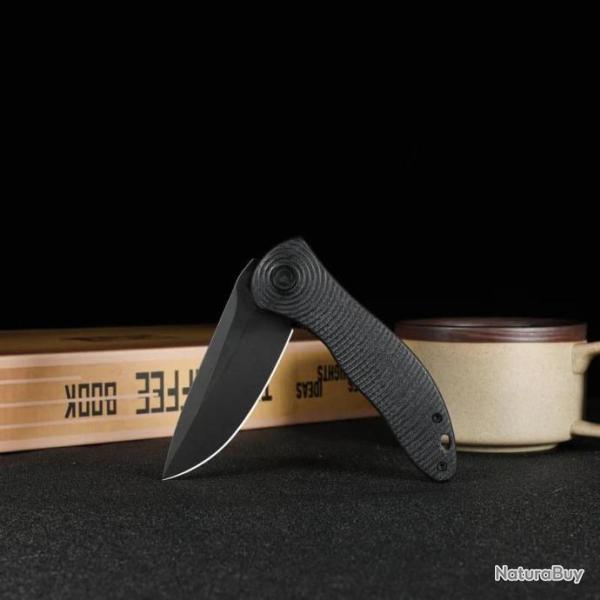 Couteau CIVIVI Synergy 3 Lame Drop Point Acier Nitro-V Manche G10 IKBS Linerlock Clip CIVC20075D1 -