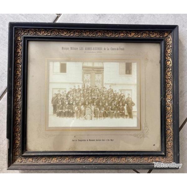 Lot de 2 anciennes photos musique militaires fn 19eme pour une et d�but 20eme pour l autre
