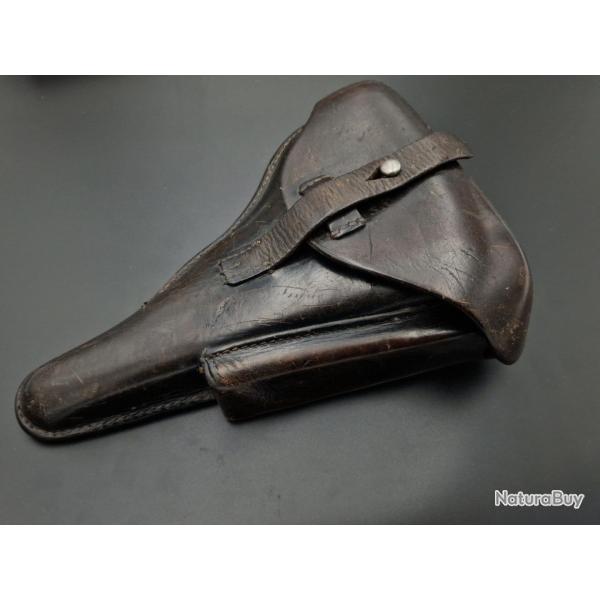 ETUI PISTOLET LUGER P08 A.FISCHER BERLIN C.2 1942 - ALLEMAGNE SECONDE GUERRE MONDIALE Trs bon  2eme